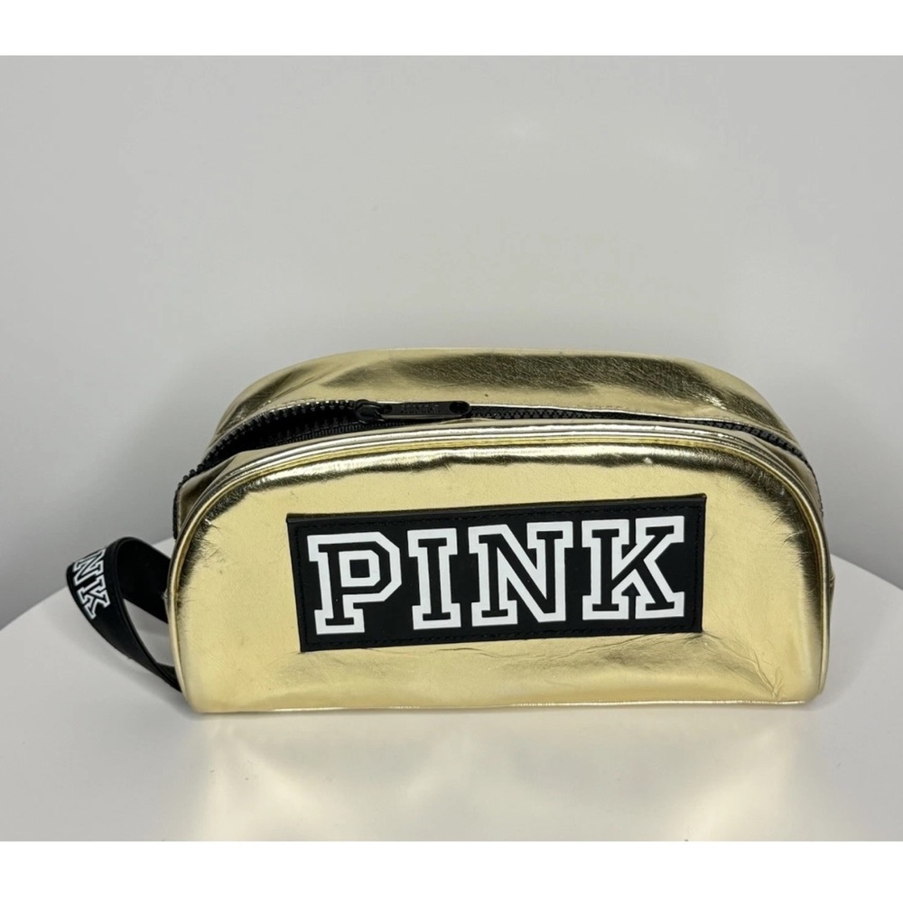 Victoria Secret Pink Gold with Black Accent Makeup & Travel Case